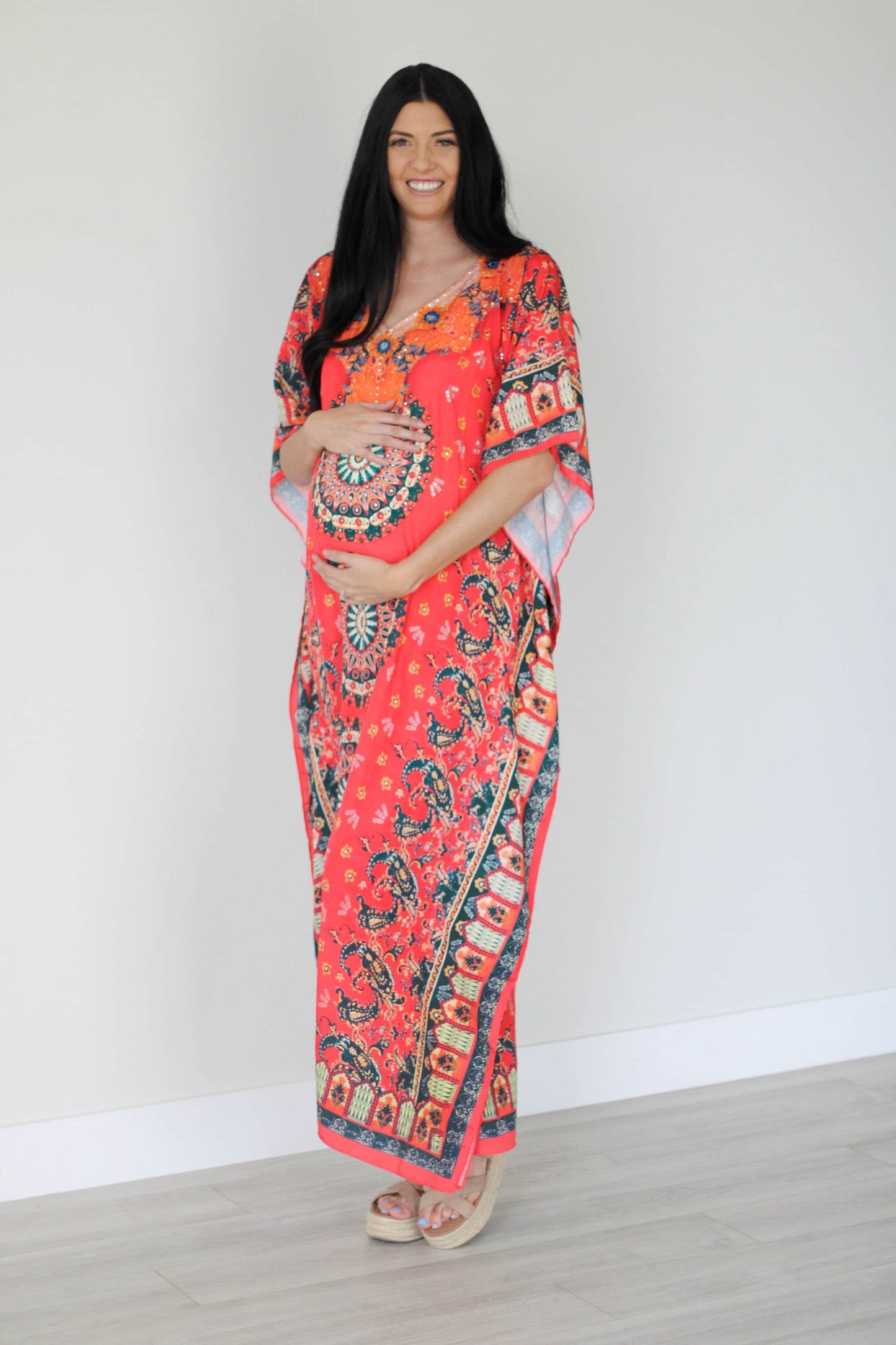 Kaftan Dress, Summer Caftan For Women, Loose Maxi Dress, Silk