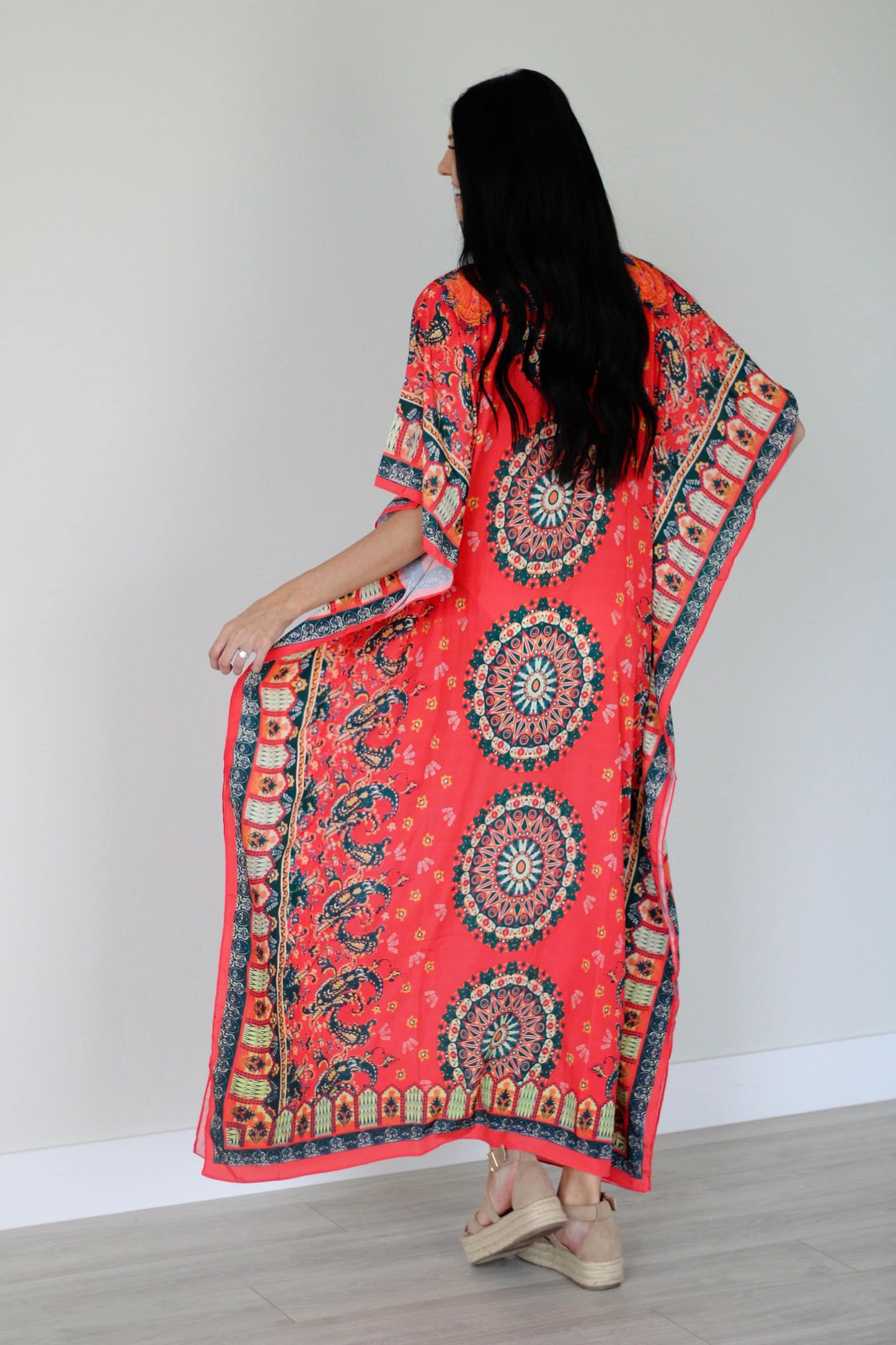 Kaftan Dress, Summer Caftan For Women, Loose Maxi Dress, Silk