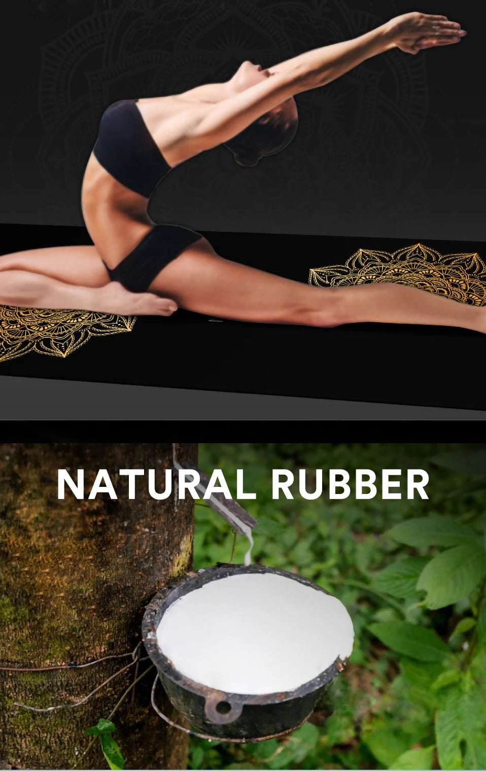 1830*680*5mm natural rubber Yoga Mat