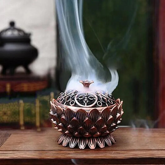 Retro Lotus Incense Holder Burner